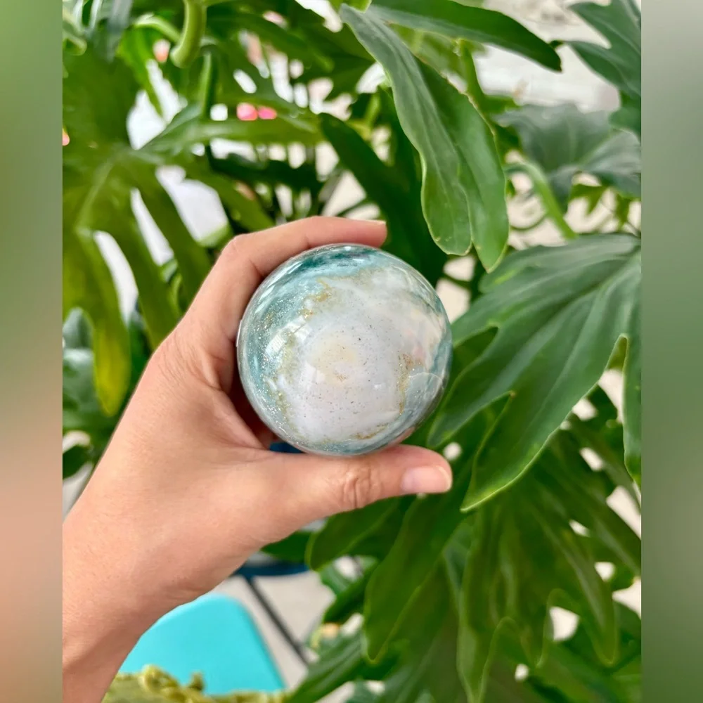 Ocean jasper sphere